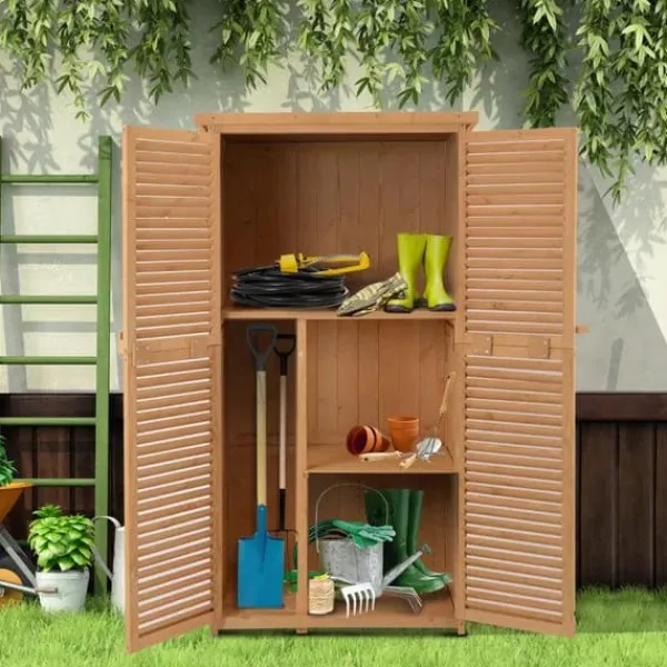 Skure, Garager & Carports^Rootz Haveskur - Redskabsskur - Haveskab - Opbevaringsskur - 87 x 46,5 x 160 cm