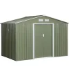 Skure, Garager & Carports^Rootz Haveskur - Redskabsskur - Bølgestål - Lysegrøn - 2,77 x 1,95 x 1,92 cm