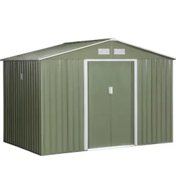 Skure, Garager & Carports^Rootz Haveskur - Redskabsskur - Bølgestål - Lysegrøn - 2,77 x 1,95 x 1,92 cm