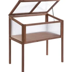 Sale Rootz Højbed - Vækstbord - Urtebed - Plantekasse Til haven - Altan Og Terrasse - Grantræ - PC Board - Brun - 90 x 50 x 93 cm Plantningsbænke