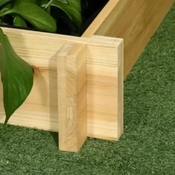 Krukker & Plantebeholdere^Rootz Højseng - Blomsterkasse - 3 Etager - Drænåbning - Stoffor - Naturligt træ - 93 x 93 x 35 cm