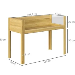 Rootz hævet havebed - planteboks - blomsterplanter - optimal dræning - 110 x 50 x 80 cm Plantningsbænke