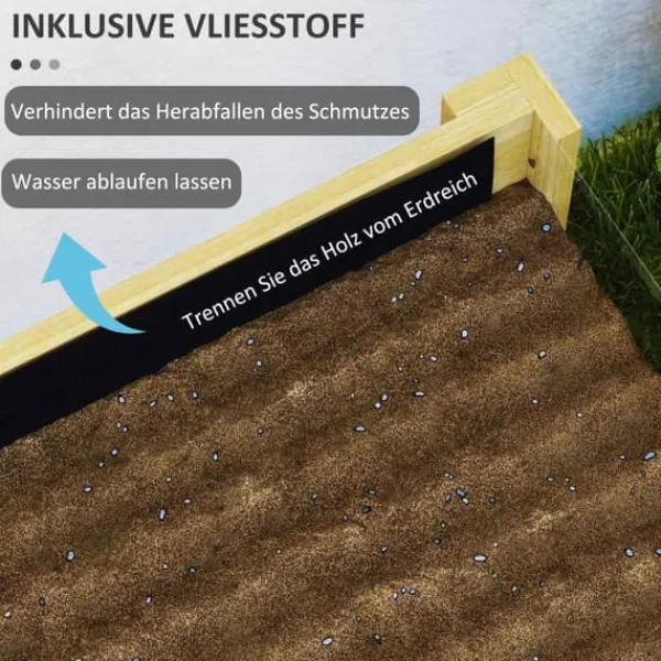Rootz hævet havebed - planteboks - blomsterplanter - optimal dræning - 110 x 50 x 80 cm Plantningsbænke