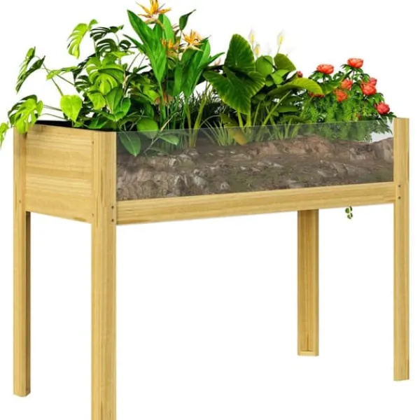Rootz hævet havebed - planteboks - blomsterplanter - optimal dræning - 110 x 50 x 80 cm Plantningsbænke
