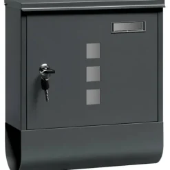 Postkasser & Brevindkast^Rootz Mailbox - Letterbox - Postbox - Holdbar, rustbestandig - 30,6 x 33,5 x 10 cm grå