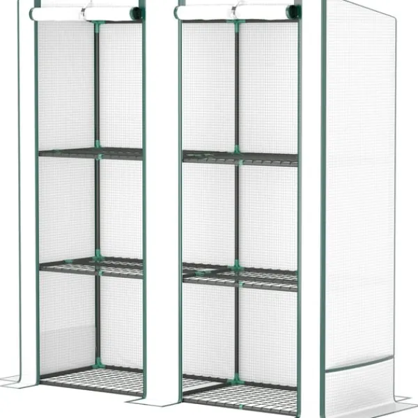 New Rootz Mini -Greenhouse - Plant Shelter - Bærbart drivhus - UV -resistent - 144 x 48 x 152 cm - Perfekt til små haver Drivhus