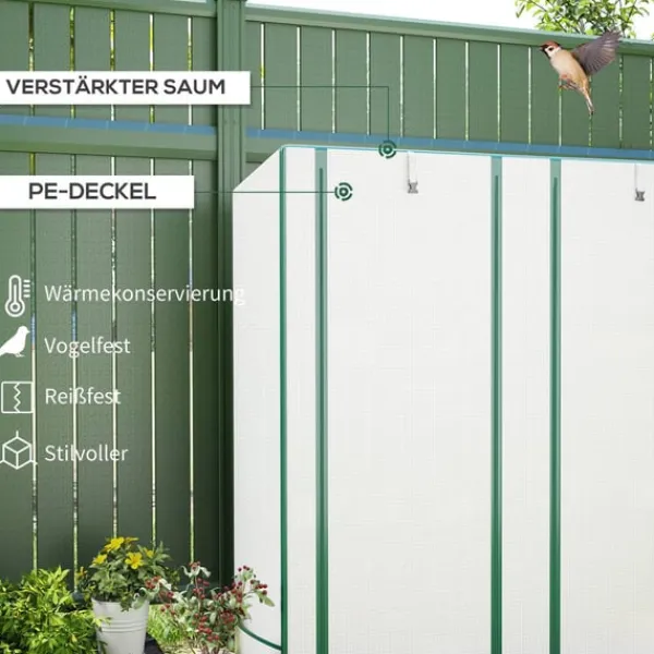 New Rootz Mini -Greenhouse - Plant Shelter - Bærbart drivhus - UV -resistent - 144 x 48 x 152 cm - Perfekt til små haver Drivhus