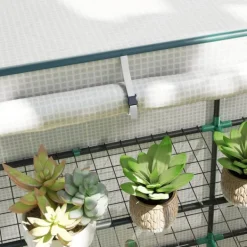 New Rootz Mini -Greenhouse - Plant Shelter - Bærbart drivhus - UV -resistent - 144 x 48 x 152 cm - Perfekt til små haver Drivhus