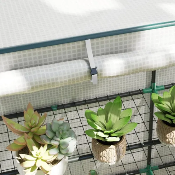 New Rootz Mini -Greenhouse - Plant Shelter - Bærbart drivhus - UV -resistent - 144 x 48 x 152 cm - Perfekt til små haver Drivhus