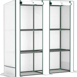 New Rootz Mini -Greenhouse - Plant Shelter - Bærbart drivhus - UV -resistent - 144 x 48 x 152 cm - Perfekt til små haver Drivhus