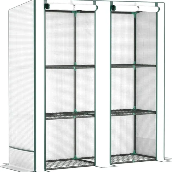 New Rootz Mini -Greenhouse - Plant Shelter - Bærbart drivhus - UV -resistent - 144 x 48 x 152 cm - Perfekt til små haver Drivhus