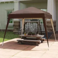 Discount Rootz Pavilion Replacement Roof - Tarpaulin - Telt Cover - UPF50+ Sun Protection - Oxford Fabric - 240 cm x 240 cm (øverst) 300 cm x 300 cm (base) Telte & Lysthuse