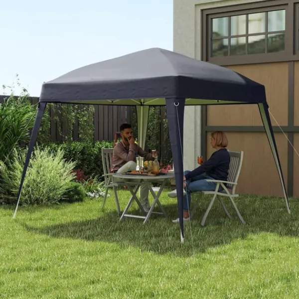 Telte & Lysthuse^Rootz Pavilion Udskiftningstak - Haveteltafdækning - Tarpaulin baldakin - UPF50+ beskyttelse - 3x3m base, 2,4x2,4 m top - Grå Oxford stof