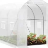 Outlet Rootz Premium Large Walk-In drivhus - Havedrivhus - Planteskjul - Vejrbestandigt PE Mesh - Rummeligt 6m² interiør - Robust 19 mm stålramme - 300 cm x | CDON Drivhus