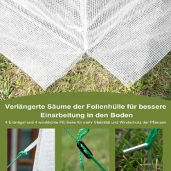 Outlet Rootz Premium Large Walk-In drivhus - Havedrivhus - Planteskjul - Vejrbestandigt PE Mesh - Rummeligt 6m² interiør - Robust 19 mm stålramme - 300 cm x | CDON Drivhus