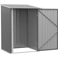 Skure, Garager & Carports^Rootz Redskabsskur - Haveredskabsskur - Kompakt skur - Metalredskabsskur - Grå - 100 x 103 x 160 cm