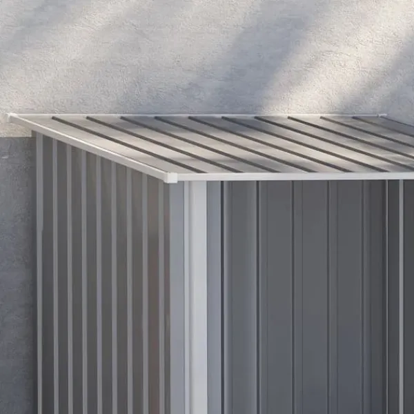 Skure, Garager & Carports^Rootz Redskabsskur - Haveredskabsskur - Kompakt skur - Metalredskabsskur - Grå - 100 x 103 x 160 cm
