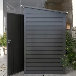 Skure, Garager & Carports^Rootz stålhaveskur - Værktøjsopbevaring - Udendørsskab - Galvaniseret stål - Sikker og organiser - Vejrbestandig - Nem montering - 249 cm x 121 cm x 1 | CDON