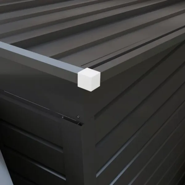 Skure, Garager & Carports^Rootz stålhaveskur - Værktøjsopbevaring - Udendørsskab - Galvaniseret stål - Sikker og organiser - Vejrbestandig - Nem montering - 249 cm x 121 cm x 1 | CDON