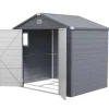 Skure, Garager & Carports^Rootz Tool Shed - Garden Shed - Ventileret opbevaring - Fugtbestandig - 240 cm x 190 cm x 180/228 cm - Grå