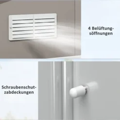 Skure, Garager & Carports^Rootz Tool Shed - Weatherboof Garden Shed - Udendørs opbevaring - Ventileret stålskur - 340 cm x 386 cm x 200 cm