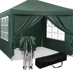 Telte & Lysthuse^Rootz Ultimate Outdoor Gazebo - Event Pavillion - Vejrbestandig baldakin - Robust og rustsikker, UV- og regnbeskyttelse, nem opsætning - 3x3m