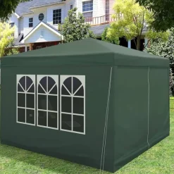 Telte & Lysthuse^Rootz Ultimate Outdoor Gazebo - Event Pavillion - Vejrbestandig baldakin - Robust og rustsikker, UV- og regnbeskyttelse, nem opsætning - 3x3m