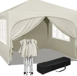 New Rootz Ultimate Outdoor Gazebo - Vejrbestandig pavillon - Eventtelt - Stærk metalramme - UV- og regnbeskyttelse - Nem opsætning - 3x3m Telte & Lysthuse