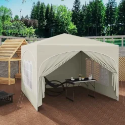 New Rootz Ultimate Outdoor Gazebo - Vejrbestandig pavillon - Eventtelt - Stærk metalramme - UV- og regnbeskyttelse - Nem opsætning - 3x3m Telte & Lysthuse