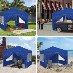Sale Rootz Ultimate Outdoor Gazebo - Vejrbestandig pavillon - Familietelt - Stærk stålkonstruktion - UV-beskyttelse - Nem opsætning - 3x3m Telte & Lysthuse