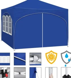 Sale Rootz Ultimate Outdoor Gazebo - Vejrbestandig pavillon - Familietelt - Stærk stålkonstruktion - UV-beskyttelse - Nem opsætning - 3x3m Telte & Lysthuse