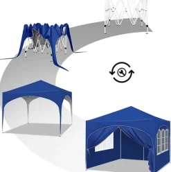 Sale Rootz Ultimate Outdoor Gazebo - Vejrbestandig pavillon - Familietelt - Stærk stålkonstruktion - UV-beskyttelse - Nem opsætning - 3x3m Telte & Lysthuse
