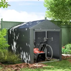 Skure, Garager & Carports^Rootz Værktøjsskur - Cykel-/motorcykelopbevaring - Haveudstyr - UV-resistent presenning - Galvaniseret stålstel - 160 cm x 218 cm x 172 cm