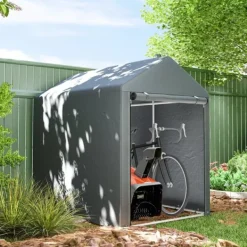 Skure, Garager & Carports^Rootz Værktøjsskur - Udendørs opbevaring - Cykelskur - Motorcykelgarage - UV-resistent presenning - Galvaniseret stål - 120 cm x 179 cm x 165 cm