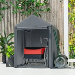 Skure, Garager & Carports^Rootz Værktøjsskur - Udendørs opbevaring - Cykelskur - Motorcykelgarage - UV-resistent presenning - Galvaniseret stål - 120 cm x 179 cm x 165 cm