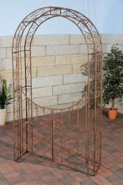Rosenbue med Sina-port 41,5 x 135 x 245 cm 1 Buer, Spalier, Lysthuse Uden Tag