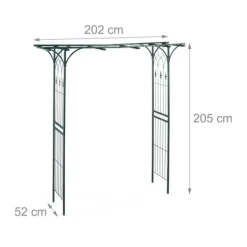 Buer, Spalier, Lysthuse Uden Tag^Rosenbue, Metal, 205x202x52 cm, Grøn
