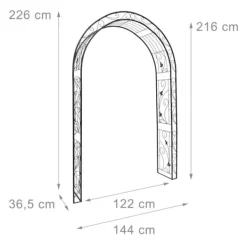Krukker & Plantebeholdere^Roseranker, 226x144x36,5 cm, Sort