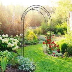 Krukker & Plantebeholdere^Roseranker, 226x144x36,5 cm, Sort