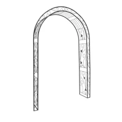 Krukker & Plantebeholdere^Roseranker, 226x144x36,5 cm, Sort