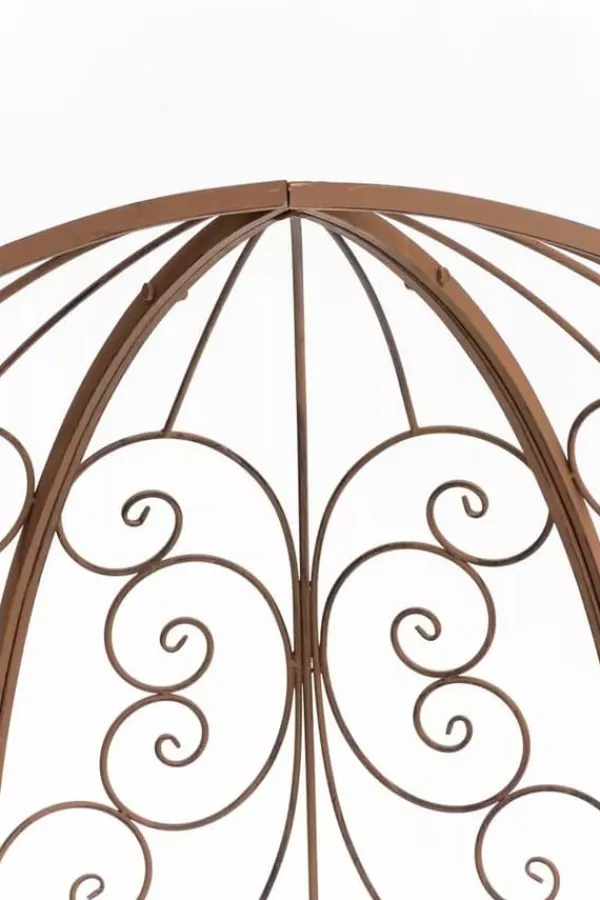 Hot Rosie Antique Brown Metal Half Gazebo with Built-in Bench - Garden Trellis for Climbing Plants, 178cm Buer, Spalier, Lysthuse Uden Tag