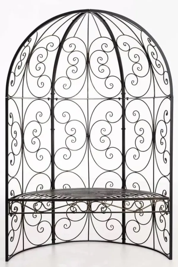 Sale Rosie Half Gazebo with Bench - Bronze Metal Garden Trellis Arbour - 178cm Height Buer, Spalier, Lysthuse Uden Tag
