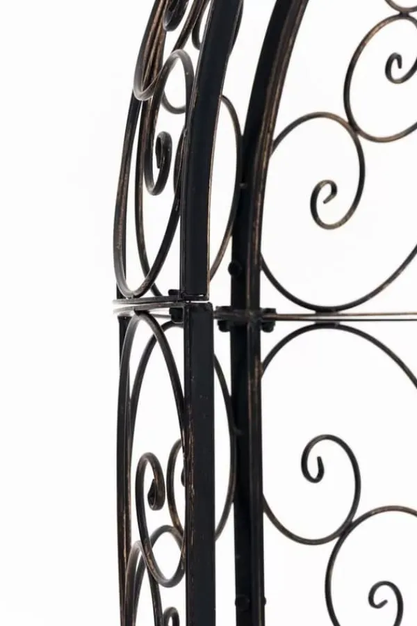 Sale Rosie Half Gazebo with Bench - Bronze Metal Garden Trellis Arbour - 178cm Height Buer, Spalier, Lysthuse Uden Tag
