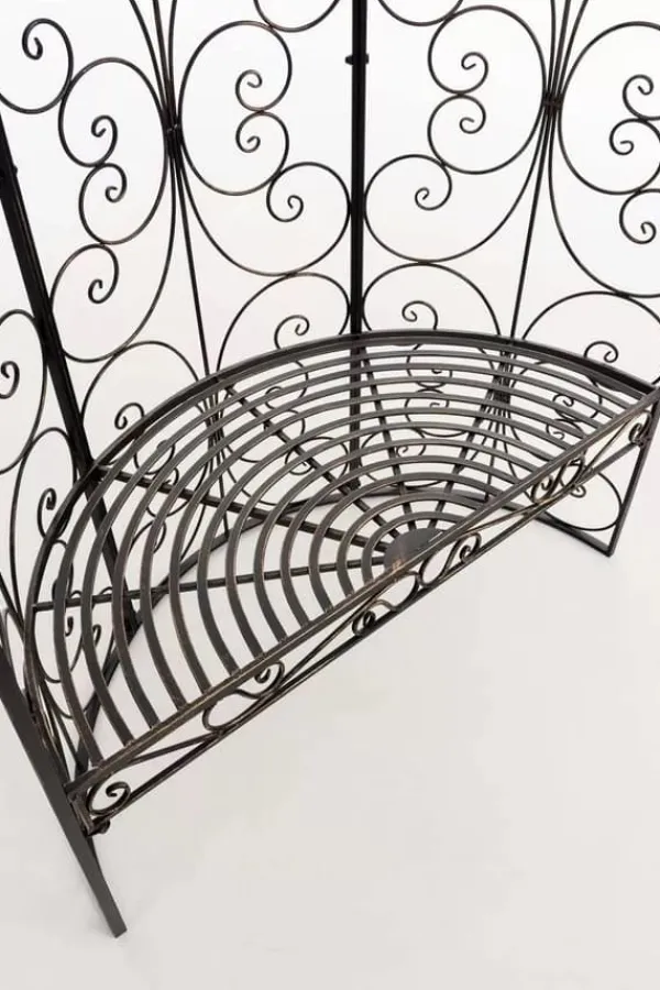 Sale Rosie Half Gazebo with Bench - Bronze Metal Garden Trellis Arbour - 178cm Height Buer, Spalier, Lysthuse Uden Tag
