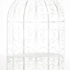 Online Rosie Half Gazebo with Bench - Antique White Metal Garden Trellis Pavilion Buer, Spalier, Lysthuse Uden Tag
