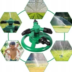 Clearance ROTARY AUTOMATIC 360 GARDEN TRE-ARMET SPRINKLER Vanding