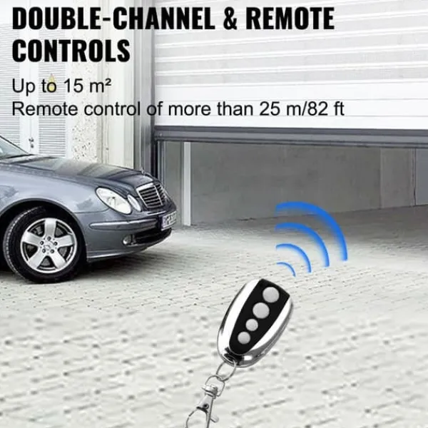 Clearance Rulleportåbner 1000N til garage, komplet med 150W fjernbetjening og automatiske skydeportesæt. Effektiv og brugervenlig løsning. Skure, Garager & Carports
