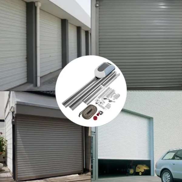 Clearance Rulleportåbner 1000N til garage, komplet med 150W fjernbetjening og automatiske skydeportesæt. Effektiv og brugervenlig løsning. Skure, Garager & Carports