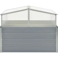 Best Rummeligt drivhus i galvaniseret stål - Beskyt planter | Størrelse: 100x100x85 cm | Farve: Grå Drivhus