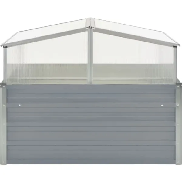 Best Rummeligt drivhus i galvaniseret stål - Beskyt planter | Størrelse: 100x100x85 cm | Farve: Grå Drivhus